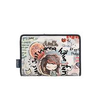 Anekke - Billetero de Mujer - Cartera Grande para Mujer - Billetera de Polipiel con Cierre de Solapa y Cremallera - Colección Fun & Music - Accesorios y Complementos de Mujer - 14 x 10 x 2 cm