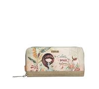 Anekke - Billetero Extra Grande de Mujer - Protección RFID - Billetera de Polipiel con Cierre de Cremallera Amazonia - Accesorios y Complementos de Mujer - 21x10x3 cm