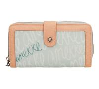 Anekke - Billetero Grande de Mujer - Billetera de Poliuretano con 2 Compartimentos - Cierre de Cremallera y Lengüeta - Accesorios y Complementos de Mujer - Medidas 18x10x3 cm