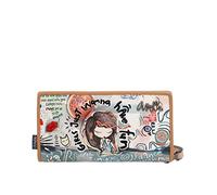Anekke - Billetero Grande de Mujer - Cartera de Polipiel Con Cierre de Cremallera y Broche - Colección Fun & Music - Accesorios y Complementos