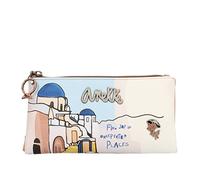 Anekke - Billetero Grande de Mujer Mediterranean - Cartera de Polipiel con Cierre de Cremallera y de Lengüeta - Accesorios y Complementos - 20 x 11 x 4 cm