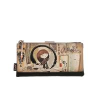 Anekke - Billetero Grande Flexible de Mujer - Protección RFID - Billetera de Polipiel con Cierre de Cremallera y Lengüeta Shoen - Accesorios y Complementos de Mujer - Medidas 20x10x2cm