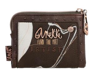Anekke - Billetero Pequeño de Mujer - Protección RFID - Billetera de Polipiel con Cierre de Solapa - Color Marrón Shoen - Accesorios y Complementos de Mujer - Medidas 12x9x3 cm