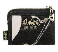 Anekke - Billetero Pequeño de Mujer - Protección RFID - Billetera de Polipiel con Cierre de Solapa - Color Negro Shoen - Accesorios y Complementos de Mujer - Medidas 12x9x3 cm