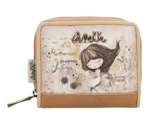 Anekke Billetero Pequeño RFID Memories - Compacto y Seguro con Espacio para Tarjetas y Monedas | Interior Forrado | Medidas: 10x9x2 cm