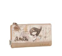 Anekke Billetero RFID Memories - Diseño Grande con Doble Compartimento | Cierre de Lengüeta y Cremallera | Medidas: 18x10x2 cm