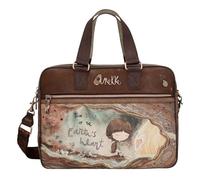 Anekke - Bolsa portadocumentos para mujer, color marrón, marrón, 40 x 30 x 9 cm