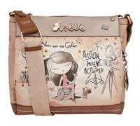 Anekke - Bandolera Mediana de Mujer - Bandolera de Polipiel para Mujer con Correa Ajustable y Cierres de Cremallera - Accesorios y Complementos Mujer - Medidas 26x19x7 cm