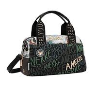 Anekke Bolso Bowling Mujer Bandolera Mediana Polipiel 2 Asas Cierre Cremallera Cartera de Hombro Doble Asa Colección Voice Nature Woods Accesorios y Complementos 28x20x13 cm,Multicolor, Talla única