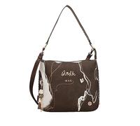 Anekke - Bolso de Hombro para Mujer - 1 Asa de Hombro, Bandolera, Cierre de Cremallera y Múltiples Bolsillos - Color Marrón Shoen - Accesorios y Complementos Mujer - Medidas 29x26x12 cm