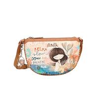Anekke - Bolso de Mujer - Bandolera Ovalada Mediana - Bolsa Hombro Polipiel con Asa y Cierre Cremallera - Maleta de Mano - Colección Mediterranean - Accesorios y Complementos Mujer - 28x19x7 cm