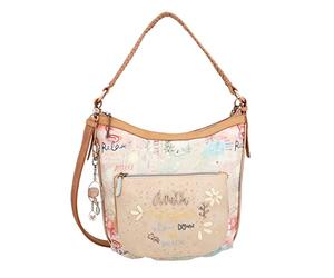 Anekke - Bolso de Mujer - Hobo Mediano - Bolso de Mano de Polipiel con Asa, Bandolera y Cierre de Cremallera - Colección Mediterranean - Accesorios y Complementos de Mujer - Medidas 33x32x14 cm