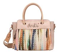 Anekke - Bolso Mujer - Bolso Bowling de Polipiel para Mujer con Correa Ajustable, 2 Asas de Mano y Cierres de Cremallera- Accesorios y Complementos Mujer - Medidas 27x21x12 cm