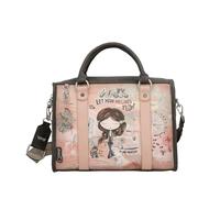 Anekke - Bolso Mujer - Bolso Bowling de Polipiel para Mujer con Correa Ajustable, 2 Asas de Mano y Cierres de Cremallera- Accesorios y Complementos Mujer - Medidas 30x21x15 cm