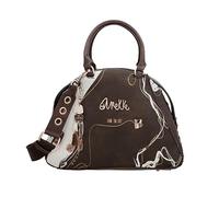 Anekke - Bolso para Mujer - Bolso de Polipiel con 2 Asas, Bandolera y Cierre de Cremallera - Color Marrón Shoen - Accesorios y Complementos de Mujer - Medidas 32x23x15 cm