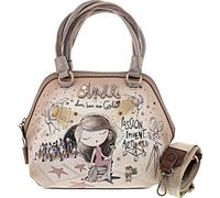 Anekke - Bolso para Mujer - Bolso Tipo Bowling de Poliester para Mujer - Asa Corta, Bandolera y Cierre de Cremallera - 3 Compartimentos - Accesorios y Complementos Mujer - Medidas 32x22x10 cm