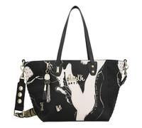 Anekke - Bolso Shopper de Mujer - Bolso Grande de Polipiel con 2 Asas, Bandolera y Cierre de Cremallera - Color Negro Shoen - Accesorios y Complementos Mujer - Medidas 25x23x18 cm