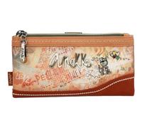 Anekke - Cartera flexible para mujer, diseño de flores, para mujer, diseño de flores, 20 x 11 x 4 cm, color camel, marrón, 20 x 11 x 4 cm, Retro