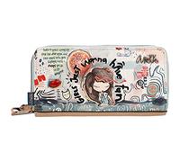 Anekke - Billetero de Mujer - Cartera Grande para Mujer - Billetera de Polipiel con Cierre de Cremallera - Colección Fun & Music - Accesorios y Complementos de Mujer - 20 x 10 x 2 cm