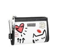 Anekke - Cartera Mediana de Mujer - Billetero de Polipiel con Doble Cierre (Cremallera y Lengüeta) - Colección Fun & Music - Accesorios y Complementos Elegantes - Dimensiones: 15 x 10 x 3 cm