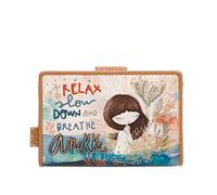 Anekke Cartera Monedero Mediano - Billetera de Polipiel con 2 Compartimentos y Cierre de Cremallera y Solapa - Colección Mediterranean - Accesorios y Complementos de Mujer - 14x10x2 cm