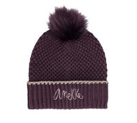 Anekke Gorro de Punto con pompón Granate