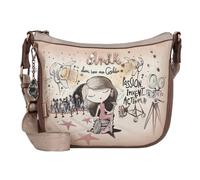 Anekke - Bandolera Grande de Polipiel para Mujer Con Correa Ajustable y Cierres de Cremallera - 3 Compartimentos - Accesorios y Complementos - Medidas 33x25x10 cm