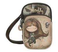Anekke Mini bandolera para mujer Colección Real Doble compartimento 12x19x5 cm Multicolor