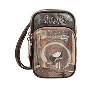 Anekke - Mini Bandolera de Mujer con Triple Compartimento - En Polipiel para Mujer con Correa Ajustable y Cierres de Cremallera Shoen - Accesorios y Complementos Mujer - Medidas 15x18x5 cm