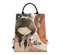 Anekke Mochila Cuadrada Alma - Estilo Moderno | Compartimentos Múltiples y Bolsillos Traseros - Medidas: 25x28x8 cm - Accesorios y Complementos Mujer