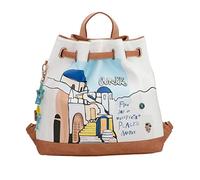 Anekke - Mochila de Mujer - Tamaño Grande - Cierre de Imán - 3 Asas y 1 Bolsillo - Colección Mediterranean - Elaborada en PU 100% - Medidas 34 x 34 x 5 cm