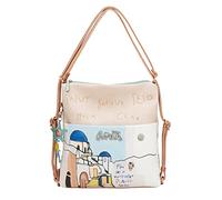 Anekke - Mochila de Mujer - Tamaño Mediano - Cierre de Cremallera - 3 Asas y 3 Bolsillos - Colección Mediterranean - Elaborada en PU 100% - Medidas 31 x 32 x 6 cm