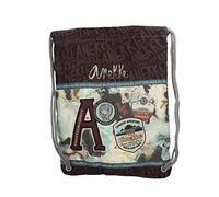 Anekke - Mochila de Mujer - Tipo Saco Mediano - Bolsa de Viaje de Polipiel con 2 Asas y Cierre de Cuerdas - Colección Woods - Accesorios y Complementos, Multicolor, Talla única