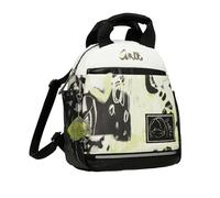 Anekke Mochila Mediana Nature Towanda 40875-167 - Diseño Urbano con Estampado Abstracto de Gato - Material Reciclado 80% - Medidas: 26 cm x 27 cm x 11 cm - Ligera y Flexible