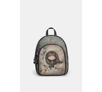 Anekke Mochila Real con compartimento delantero Braun mit Muster