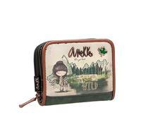 Anekke - Monedero de Mujer - Cartera Pequeña - Protección RFID - Portatodo de Polipiel con Cierre de Cremallera y Broche - Colección The Forest - Accesorios y Complementos Mujer - 10x9x2 cm
