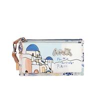 Anekke - Monedero de Mujer Tarjetero Mediano - Cartera de Mano Polipiel con Cierre de Cremallera - Billetera con Asa - Mediterranean - Accesorios Mujer - 18 x 10 x 2 cm