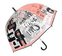 Anekke Paraguas Largo Vinilo Nature Sixties Retro Chic, Inspiración Vintage con Toques Modernos