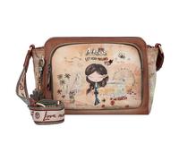 Anekke - Bandolera Rectangular Mujer - Bandolera de Polipiel para Mujer con Correa Ajustable y Cierres de Cremallera - Varios Bolsillos - Accesorios y Complementos Mujer - Medidas 28x20x8 cm