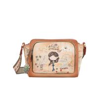 Anekke - Bandolera Rectangular Mujer - Bandolera de Polipiel para Mujer con Correa Ajustable y Cierres de Cremallera - Varios Bolsillos - Accesorios y Complementos Mujer - Medidas 28x20x8 cm
