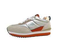 Anekke Zapatillas Deportivas Beige Mujer - Sneakers Smart Suela Dentada y Plantilla Extraíble - Diseño Moderno y Estampado (Beige, Sistema tallas calzado EU, Adulto, Mujer, Números, mediano, 38)