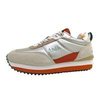 Anekke Zapatillas Deportivas Beige Mujer - Sneakers Smart Suela Dentada y Plantilla Extraíble - Diseño Moderno y Estampado (Beige, Sistema tallas calzado EU, Adulto, Mujer, Números, mediano, 37)