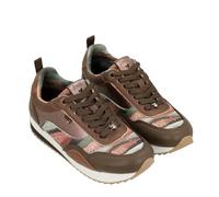 Anekke Zapatillas Deportivas Core de Piel y Estampado Multicolor, inspiradas en la estratificación de la Tierra (Marrón, Sistema Tallas Calzado EU, Adulto, Mujer, Números, Mediano, 40)