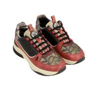 Zapatillas Deportivas para Mujer, combinación de Rojo, Beige y Negro, Suela ergonómica, Plantilla extraíble (Multicolor, Sistema Tallas Calzado EU, Adulto, Mujer, Números, Mediano, 37)
