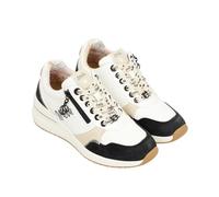 Anekke - Zapatillas Mujer - Talla 41 - Zapatillas Mujer Casual - Color Blanco - Cordones Ajustables y Cremallera Lateral - con Cuña - Colección Peace & Love