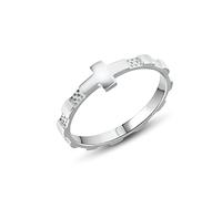 Anellissimo Anillo Religioso Rosario para Hombre y Mujer en Plata de Ley 925 -, Plata de ley, Perla