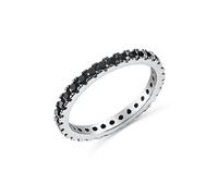 Anellissimo Anillo Veretta Luxury Black Mujer Aniversario Plata 925 con Circonita -