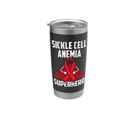 Anemia de células falciformes Superhéroe Superviviente Guerrero luchador Vaso térmico de acero inoxidable de doble pared