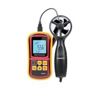 Anemómetro, Anemometro de alta precisión Pantalla LCD Anemómetro digital 0,3~45 m/s Medidor de viento 2 en 1