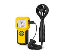 Anemómetro, Anemómetro digital del medidor de velocidad del viento for la velocidad del aire, temperatura del flujo de aire, máx./promedio/corriente
